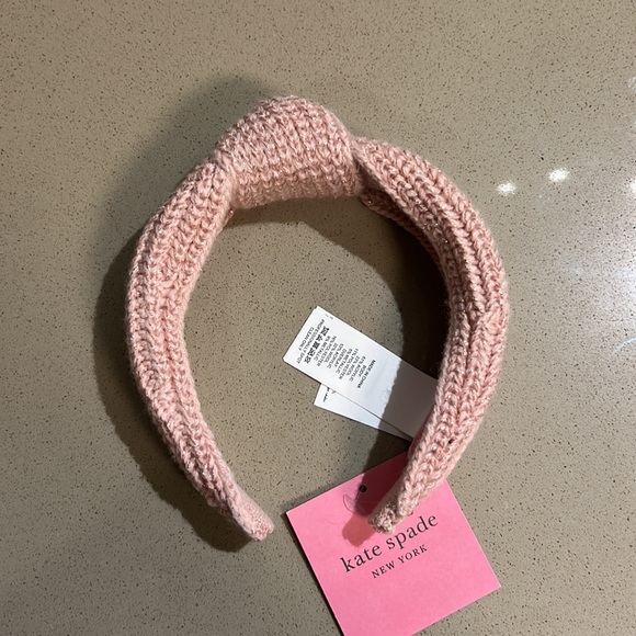 Kate Spade New York knit pink metallic knotted headband NWT - Picture 2 of 5